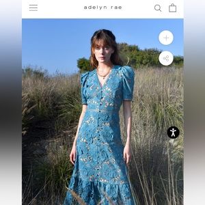 Adelyn Rae Wanda 3D crochet lace midi dress :M / treal. New with the tag